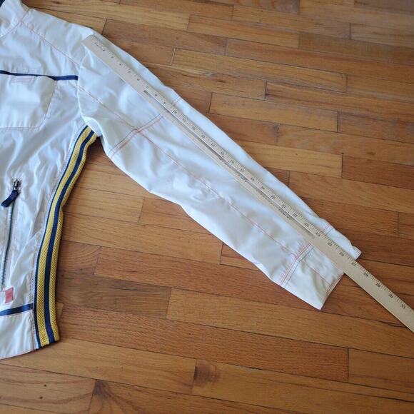 Colin's Sport Vintage Full Zip Windbreaker Mock Neck Mesh Side Stripes Retro - Picture 11 of 16